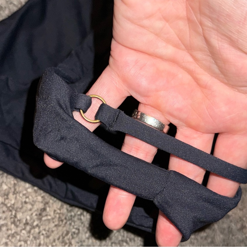 Roxy Black Medium Coverage Bikini Bottom Small Euc - image 5